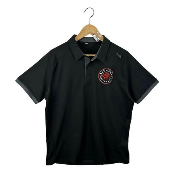 UNRL Performance Polo Shirt Black Size Large RedHawk University Logo NEW - Picture 1 of 11